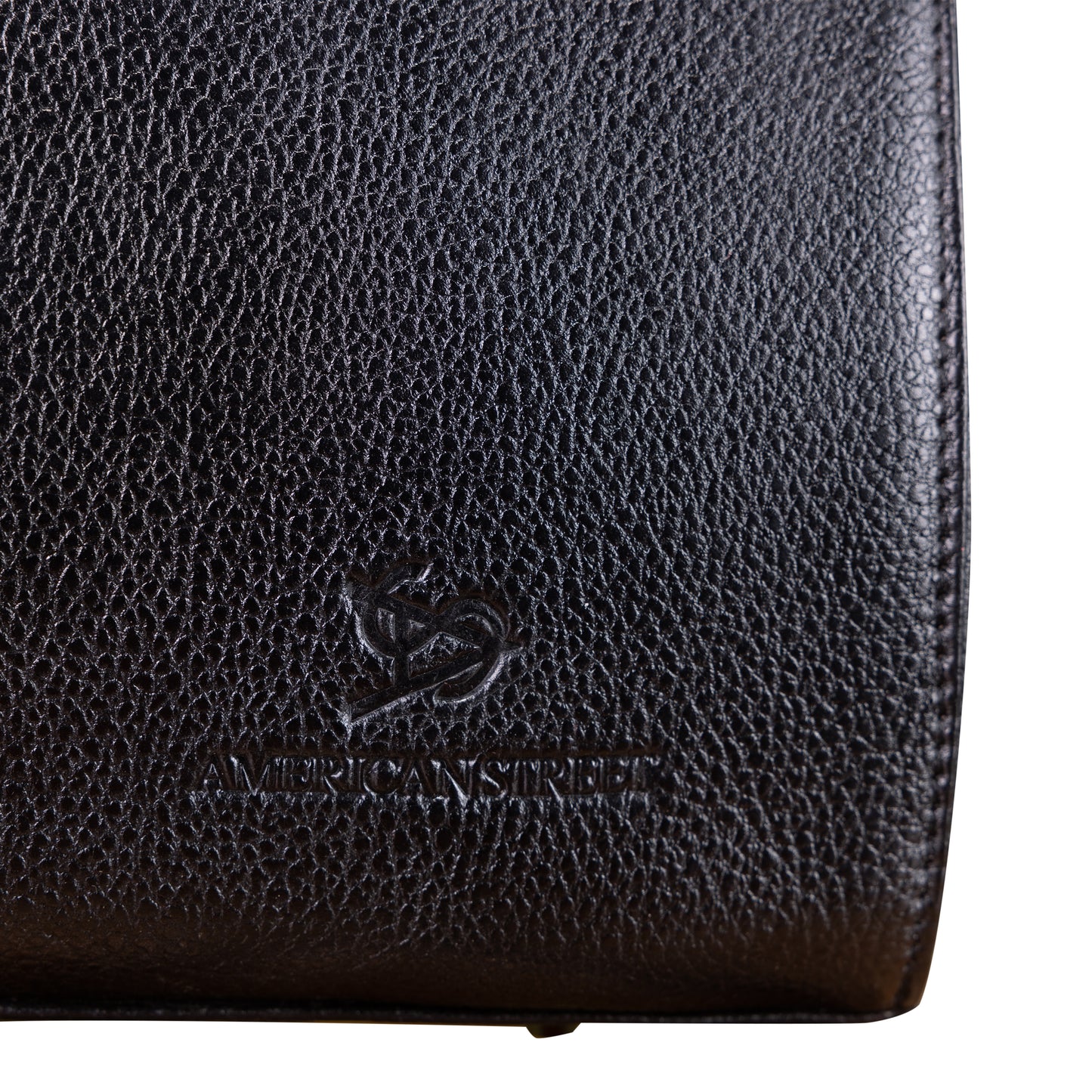 Dual-Texture Leather Tote Bag - Croc & Pebble Finish